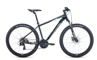 Велосипед FORWARD APACHE 27,5 2.0 D (27,5" 21 ск. рост. 17") 2022, черный/серый, RBK22FW27301