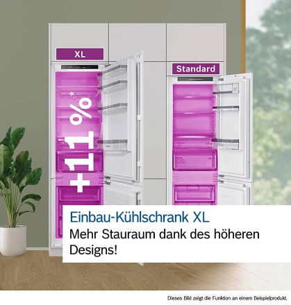 Встраиваемый двухкамерный холодильник Bosch KIN96SFD0, система MultiAirflow, функция суперзамораживание