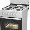Кухонная плита Darina F KM341 323 W, комбинированная, электроподжиг, 3 газовые конфорки, 1 электрическая духовка, 50 лэлектрическая духовка, 