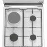 Кухонная плита Darina F KM341 323 W, комбинированная, электроподжиг, 3 газовые конфорки, 1 электрическая духовка, 50 лэлектрическая духовка, 