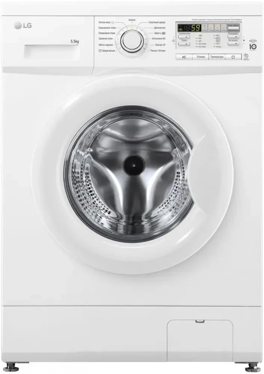 Стиральная машина LG F10B8MD, с фронтальной загрузкой, 5.5кг, 1000об/мин, инверторная
