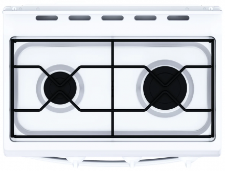 Кухонная плита Лада Nova CG 32013 W, газовая, 2 конфорки, белая, 30 л, га-контроль духовки 