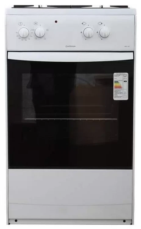 Комбинированная плита DARINA S KM 521 300 белая, поворотные переключатели, гидролизная очистка