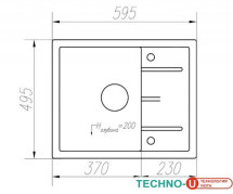 Кухонная мойка Tolero R-107 (серый металлик)