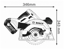 Аккумуляторная дисковая пила Bosch GKS 18V-57 4.0Ah x1 коробка синий (0615990M42)