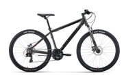 Велосипед FORWARD APACHE 27,5 2.0 D CLASSIC (27,5" 21 ск. рост. 15") 2022, черный матовый/черный, RBK22FW27929