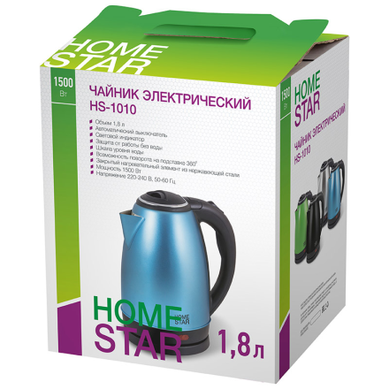 Чайник HomeStar HS-1010 (синий)