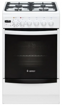 Кухонная плита GEFEST 5102-03, комбинированная, электроподжиг, 4 конфорки, газ-контроль горелок стола, электрическая духовка, 55 л