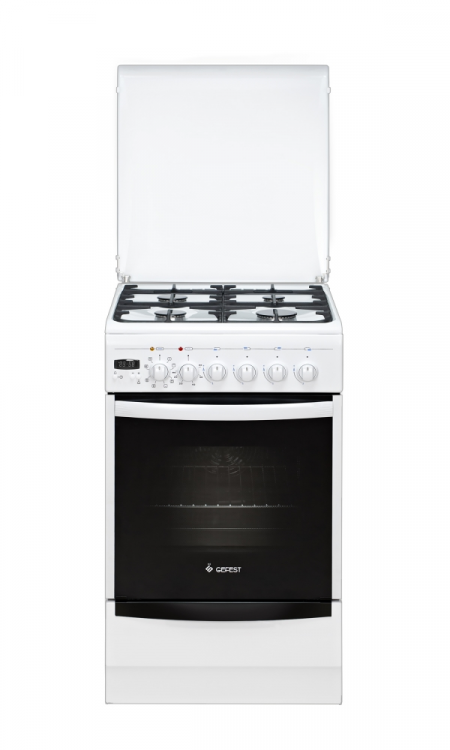 Кухонная плита GEFEST 5102-03, комбинированная, электроподжиг, 4 конфорки, газ-контроль горелок стола, электрическая духовка, 55 л