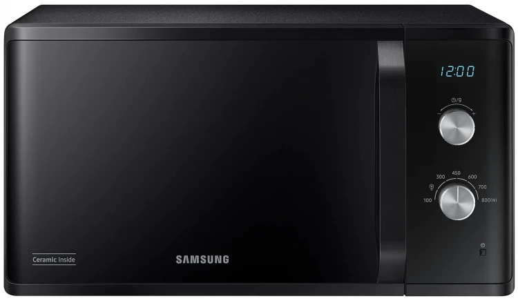 Микроволновая печь Samsung MS23K3614AK/BW, 23 л, с LED дисплеем, БИОкерамическим покрытием, равномерной системой нагрева, черная
