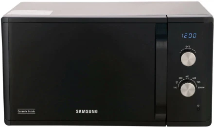 Микроволновая печь Samsung MS23K3614AK/BW, 23 л, с LED дисплеем, БИОкерамическим покрытием, равномерной системой нагрева, черная