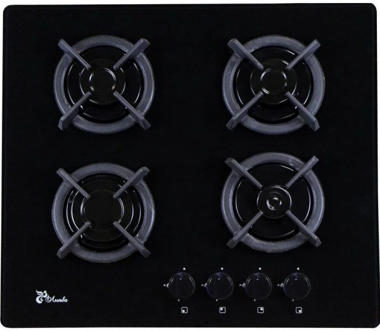 Газовая варочная панель Лысьва GR0400G00 (ПГВ41К), черная