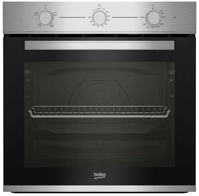 Встраиваемый электрический духовой шкаф Beko BBIC12100XD, нержавеющая сталь, поворотные переключатели, 4 режимов приготовления