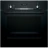 Встраиваемый духовой шкаф BOSCH HBJ558YB3Q, Serie 6, черный, панели EcoClean, телескопические направляющие