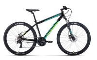 Велосипед FORWARD APACHE 27,5 2.0 D CLASSIC (27,5" 21 ск. рост. 19") 2022, черный/желтый, RBK22FW27938