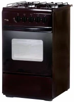 Газовая плита ЛАДА NOVA RG 24040 B, коричневая, без крышки, традиционная очистка, поворотный механизм, газ-контроль духовки, 50 л, 4 конфорки 