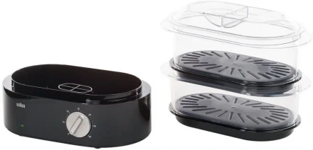 Пароварка BRAUN FS5100BK, управление - механическое, корпус - пластик 