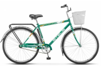 Велосипед STELS Navigator-300 С 28" Z010 LU101059 LU094717 20" Темно-зеленый 2023 +корзина