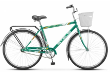 Велосипед STELS Navigator-300 С 28&quot; Z010 LU101059 LU094717 20&quot; Темно-зеленый 2023 +корзина
