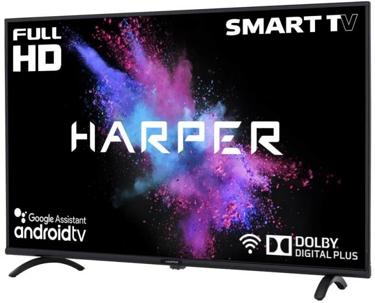 Телевизор HARPER 40F721TS, SMART (Android TV), черный