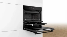 Электрический духовой шкаф Bosch HBG855TC0, чёрный, Serie 8, 13 режимов, EcoClean, телескопические направляющие 