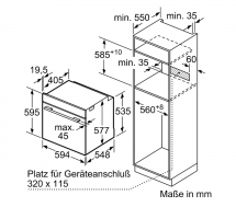 Электрический духовой шкаф Bosch HBG855TC0, чёрный, Serie 8, 13 режимов, EcoClean, телескопические направляющие 