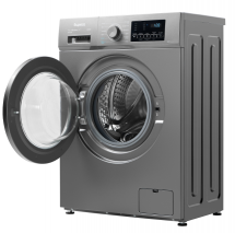 Стираьная машина БИРЮСА WM-SM712/08 M Металлик, 7 кг, 1200 об/мин, 12 программ, инверторная, с паром 