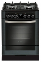 Кухонная плита GEFEST 6502-03 0044, конфорок газовых - 4 шт, духовка - 55 л, покрытие - стеклокерамика, электроподжиг 