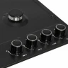 Газовая варочная панель GEFEST ПВГ 1214-01 К2, черная, 4 конфорки, газ-контроль, электророзжиг, чугунные решетки