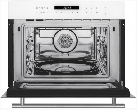 Компактный духовой шкаф WEISSGAUFF OE 442 W, белый, 8 функций, 13 программ, сенсорное управление, с СВЧ