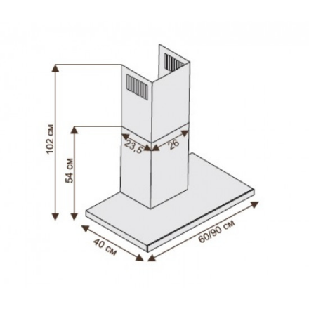 Кухонная вытяжка Ciarko Izva 60 (белый)