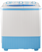 Активаторная стиральная машина Renova WS-60PET, белый с полупрозрачными окошками, 6 кг, 1350 об/мин, вертикальная загрузка