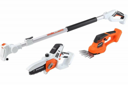 Набор Patriot пила CS 211 + ножницы CSH 211 + универсальная рукоятка + 2 акб + зарядка. 21В, UES 250205223