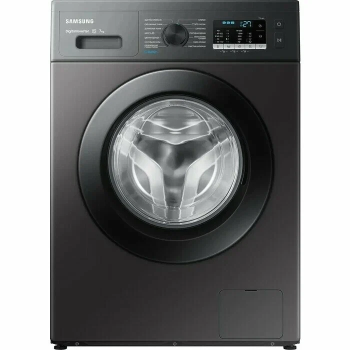 Стиральная машина Samsung WW70AG5S20CXLP, серый, 7кг, 1200об/мин, инверторная, с паром, 14 программ