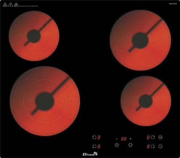 Варочная панель электрическая ELTRONIC (88-06) 4 конфорки (черная)