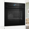 Духовой шкаф электрический встраиваемый Bosch HRG978NB1 Serie 8, чёрный, пиролитическая очистка, 71 л, 22 режима, с паром, телескопические направляющие