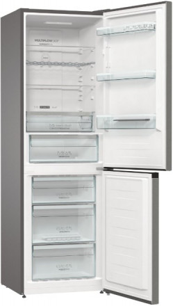 Холодильник Gorenje NRK6192AXL4, Full No Frost, дисплей, зона свежести, ионизатор
