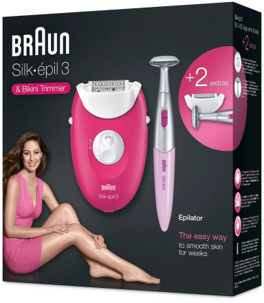 Эпилятор Braun 3-420 Silk-epil 3 розовый