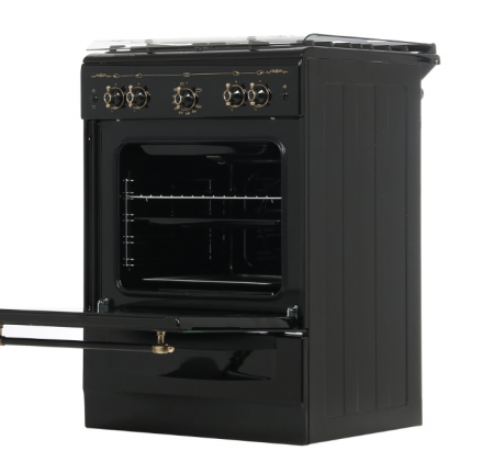 Кухонная плита GEFEST 6100-02 0187, газовая, 4 конфорки, газ-контроль духовки, электроподжиг, 52 л