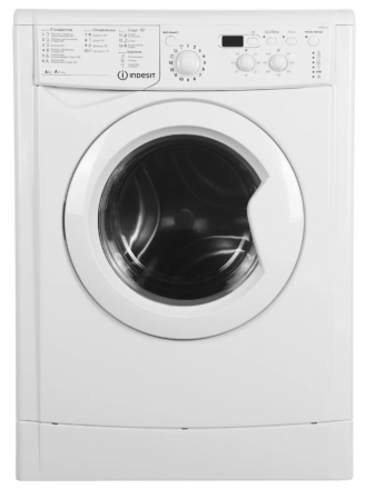Стиральная машина Indesit IWSD 6105 (CIS).L, фронтальная загрузка, дозагрузка белья, 6 кг, 16 программ