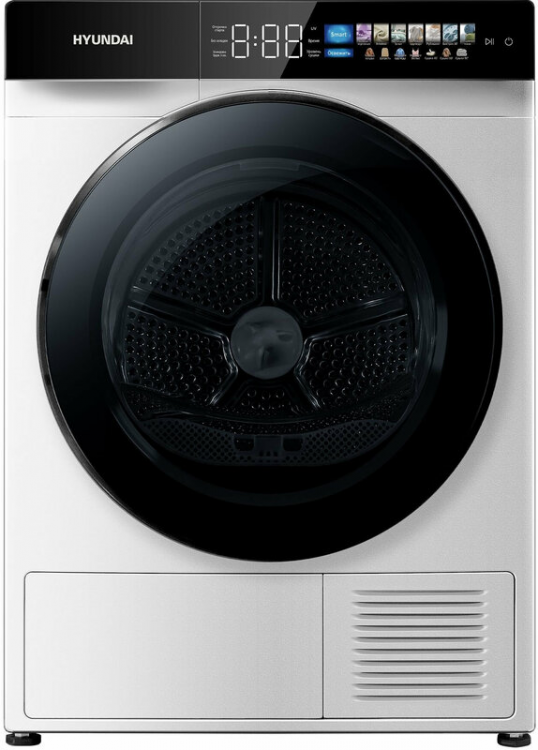 Сушильная машина HYUNDAI DFE9429, A+++, отдельностоящая, 15 программ сушки, электронное управление