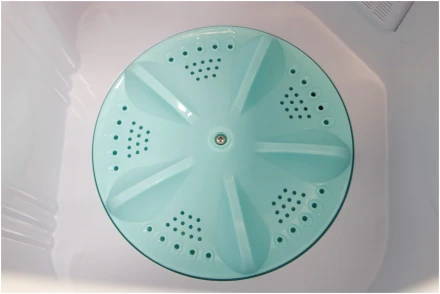 Активаторная стиральная машина Willmark WMS-85G Белое стекло, фиолетовые цветы