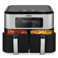 Аэрогриль KITFORT КТ-2249 черный и серебристый