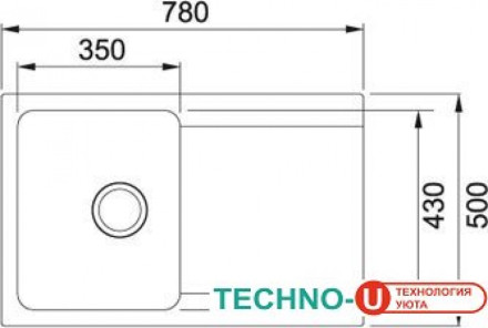 Кухонная мойка Franke Orion OID 611-78 (оникс) [114.0443.359]