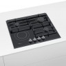Комбинированная варочная поверхность Bosch PRY6A6B70Q, чугунные решетки, газконтроль, электроподжиг