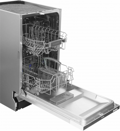 Встраиваемая посудомоечная машина HYUNDAI HBD 441, индикация луч на полу, полная защита от протечек AQUASTOP, таймер отсрочки 24 часа, моющие таблетки 3в1