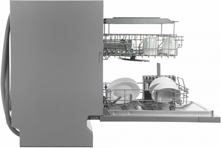 Встраиваемая посудомоечная машина HYUNDAI HBD 460, модификация 2024 года, индикация - луч на полу, полная защита от протечек AQUASTOP, отсрочка запуска, моющие таблетки 3-в-1