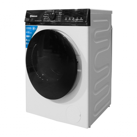 Стиральная машина SAKURA SA-8204W белый/черный, 6 кг, 1200 об/мин, с паром 