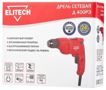 Безударная дрель ELITECH Д 400РЭ