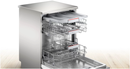Посудомоечная машина Bosch SGS4HMW01R, белый/серебристый